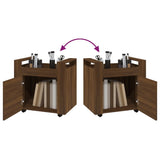 Desk Trolley Brown Oak 60x45x60 cm Engineered Wood - Extra Image
