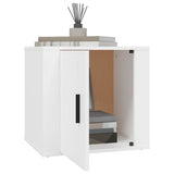 Bedside Cabinet White 50x39x47 cm - Top-Down View