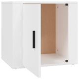 Bedside Cabinet White 50x39x47 cm - Close-Up Angle