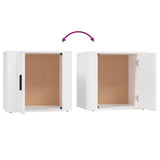 Bedside Cabinet White 50x39x47 cm - Low Angle
