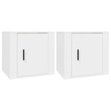 Bedside Cabinets 2 pcs White 50x39x47 cm - Front View