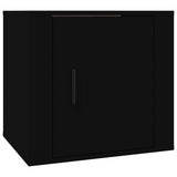 Bedside Cabinet Black 50x39x47 cm - Front View