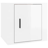 Bedside Cabinet High Gloss White 50x39x47 cm - Front View