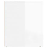 Bedside Cabinet High Gloss White 50x39x47 cm