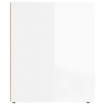 Bedside Cabinet High Gloss White 50x39x47 cm