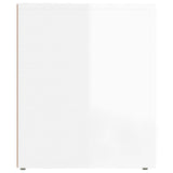 Bedside Cabinet High Gloss White 50x39x47 cm - Rear View