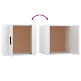 Bedside Cabinet High Gloss White 50x39x47 cm