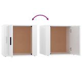Bedside Cabinet High Gloss White 50x39x47 cm - Low Angle