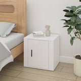 Bedside Cabinets 2 pcs High Gloss White 50x39x47 cm - Side View