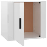 Bedside Cabinets 2 pcs High Gloss White 50x39x47 cm - Low Angle