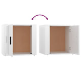 Bedside Cabinets 2 pcs High Gloss White 50x39x47 cm - Extra Image