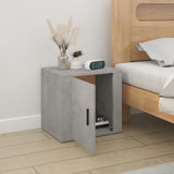 Bedside Cabinet Concrete Grey 50x39x47 cm - Side View