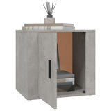 Bedside Cabinet Concrete Grey 50x39x47 cm - Top-Down View