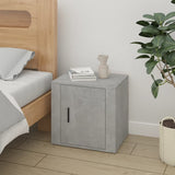 Bedside Cabinets 2 pcs Concrete Grey 50x39x47 cm - Side View