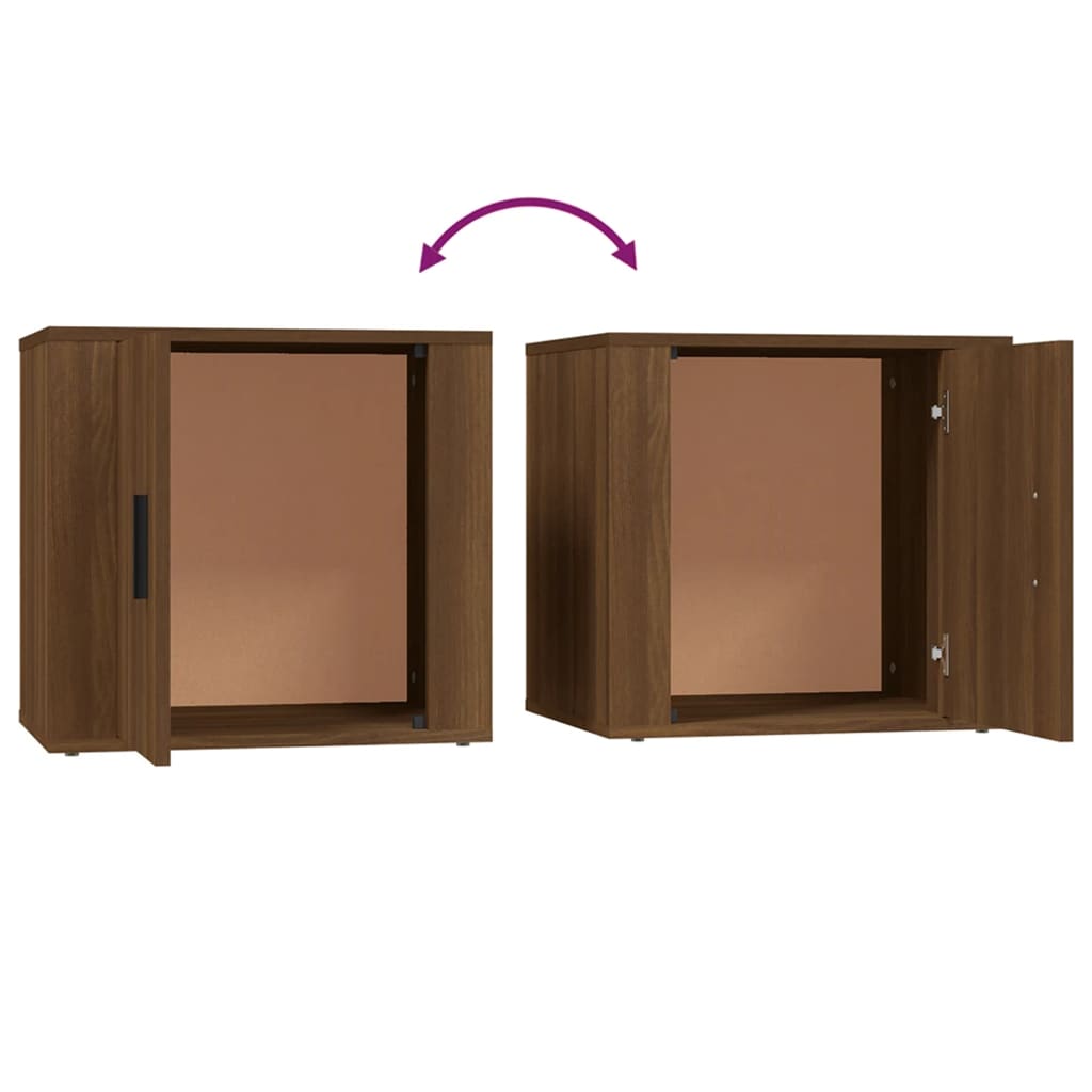 Bedside Cabinet Brown Oak 50x39x47 cm