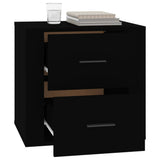 Bedside Cabinet Black 50x39x47 cm - 45-Degree Angle