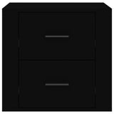 Bedside Cabinet Black 50x39x47 cm - Rear View