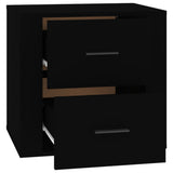 Bedside Cabinet Black 50x39x47 cm - Low Angle