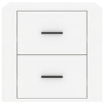 Bedside Cabinet High Gloss White 50x39x47 cm