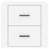 Bedside Cabinet High Gloss White 50x39x47 cm - Rear View