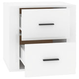 Bedside Cabinet High Gloss White 50x39x47 cm - Low Angle