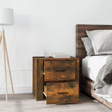 Bedside Cabinet Smoked Oak 50x39x47 cm - Side View