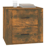 Bedside Cabinet Smoked Oak 50x39x47 cm - Top-Down View