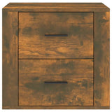 Bedside Cabinet Smoked Oak 50x39x47 cm - Rear View
