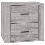 Bedside Cabinet Grey Sonoma 50x39x47 cm - Front View