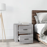 Bedside Cabinet Grey Sonoma 50x39x47 cm - Side View