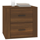 Bedside Cabinet Brown Oak 50x39x47 cm - Top-Down View