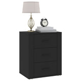 Bedside Cabinet Black 50x36x60 cm Engineered Wood - Top-Down View