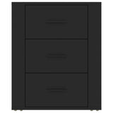 Bedside Cabinet Black 50x36x60 cm Engineered Wood