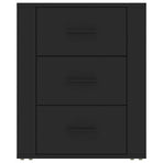 Bedside Cabinet Black 50x36x60 cm Engineered Wood