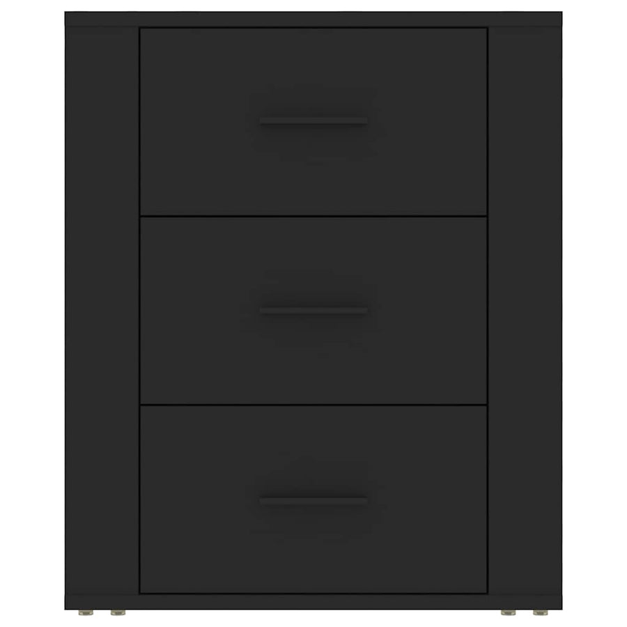 Bedside Cabinet Black 50x36x60 cm Engineered Wood