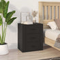 Bedside Cabinet Black 50x36x60 cm Engineered Wood