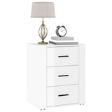 Bedside Cabinet High Gloss White 50x36x60 cm Engineered Wood - Top-Down View