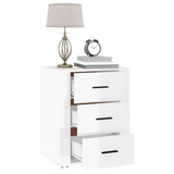 Bedside Cabinet High Gloss White 50x36x60 cm Engineered Wood