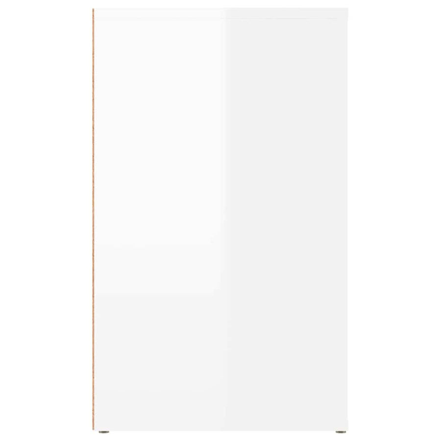 Bedside Cabinet High Gloss White 50x36x60 cm Engineered Wood