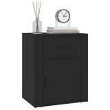 Bedside Cabinet Black 50x36x60 cm Engineered Wood - Top-Down View