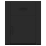 Bedside Cabinet Black 50x36x60 cm Engineered Wood