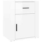 Bedside Cabinet High Gloss White 50x36x60 cm Engineered Wood