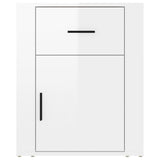 Bedside Cabinet High Gloss White 50x36x60 cm Engineered Wood