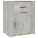 Bedside Cabinet Concrete Grey 50x36x60 cm Engineered Wood - Front View