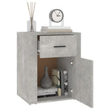 Bedside Cabinet Concrete Grey 50x36x60 cm Engineered Wood - 45-Degree Angle