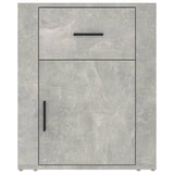 Bedside Cabinet Concrete Grey 50x36x60 cm Engineered Wood - Rear View