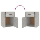 Bedside Cabinet Concrete Grey 50x36x60 cm Engineered Wood