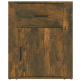 Bedside Cabinet Smoked Oak 50x36x60 cm Engineered Wood - Rear View