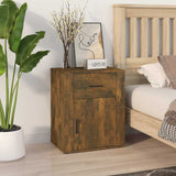 Bedside Cabinet Smoked Oak 50x36x60 cm Engineered Wood