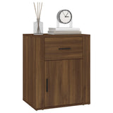 Bedside Cabinet Brown Oak 50x36x60 cm Engineered Wood - Top-Down View